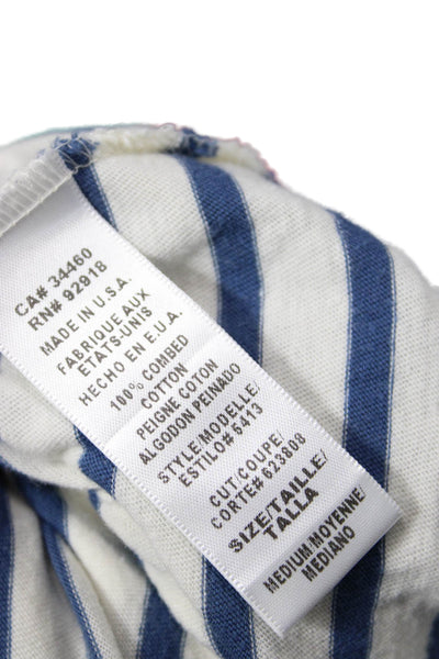 Juicy Couture Women Striped Nautical Shift T-Shirt Dress Blue 3/4 Sleeve Size S