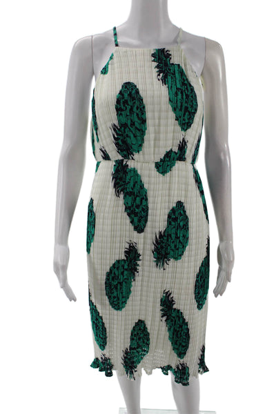 Sunday In Brooklyn Women Green High Neck Sleeveless Sundress Size M