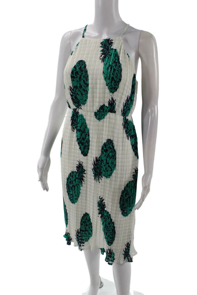 Sunday In Brooklyn Women Green High Neck Sleeveless Sundress Size M