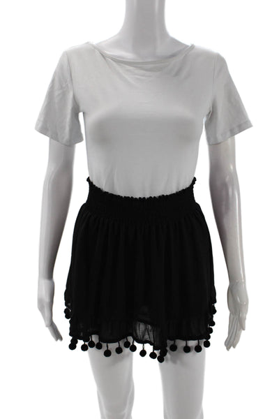 Ramy Brook Women Peasant Mini Skort Black Size M