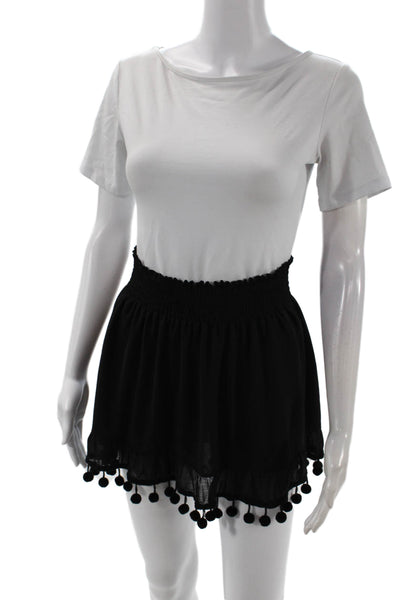 Ramy Brook Women Peasant Mini Skort Black Size M