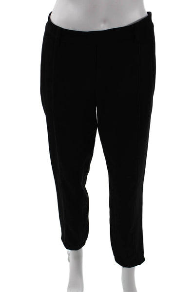 Vince Women Cropped Ankle Pants Black Polyester Petite Size S