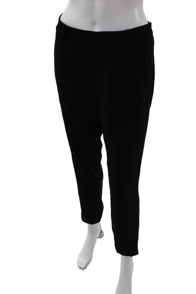 Vince Women Cropped Ankle Pants Black Polyester Petite Size S