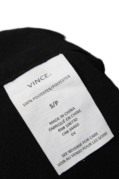 Vince Women Cropped Ankle Pants Black Polyester Petite Size S