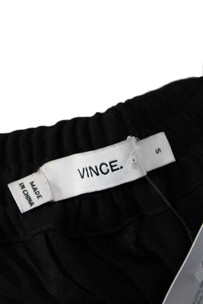 Vince Women Cropped Ankle Pants Black Polyester Petite Size S