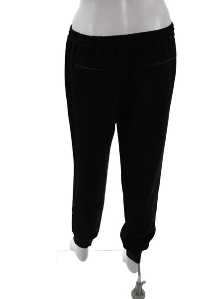 Vince Women Jogger Sweatpants Black Polyester Drawstring Size S