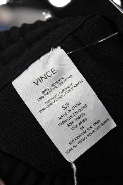 Vince Women Jogger Sweatpants Black Polyester Drawstring Size S