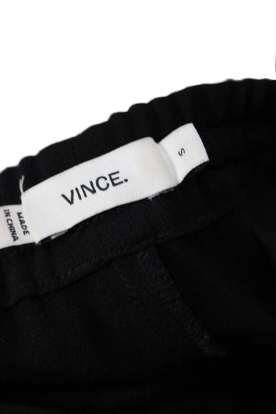 Vince Women Jogger Sweatpants Black Polyester Drawstring Size S