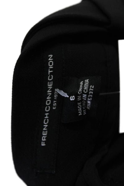 French Connection Womens Black Cropped Paperbag Pants Size 6