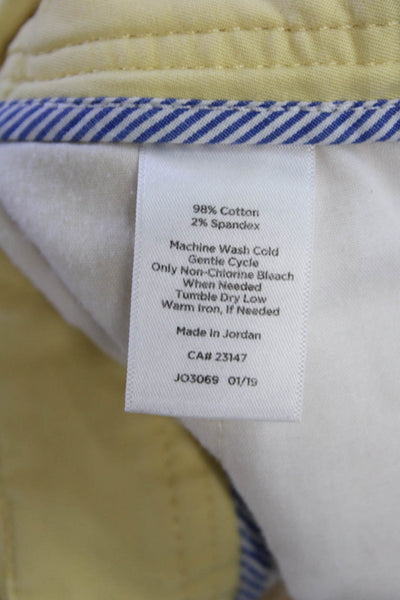 Talbots Women Ankle Chinos Yellow Button Petites Size 4