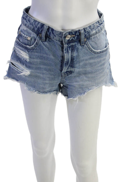Zara Unisex Blue 90s Shorts Size 2