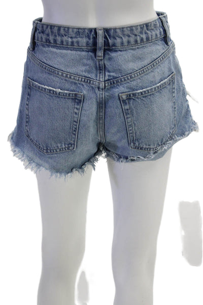 Zara Unisex Blue 90s Shorts Size 2