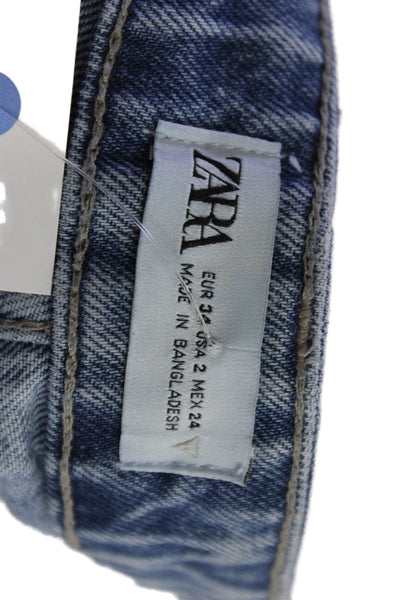 Zara Unisex Blue 90s Shorts Size 2