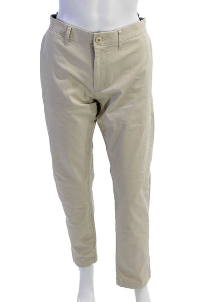 J Crew Men Chinos Beige Button Closure Size 33
