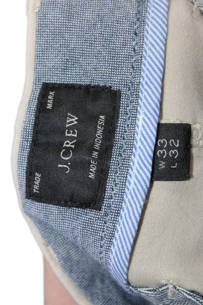 J Crew Men Chinos Beige Button Closure Size 33