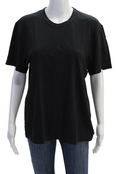 Standard James Perse Women Black Cotton T-Shirt Size 1