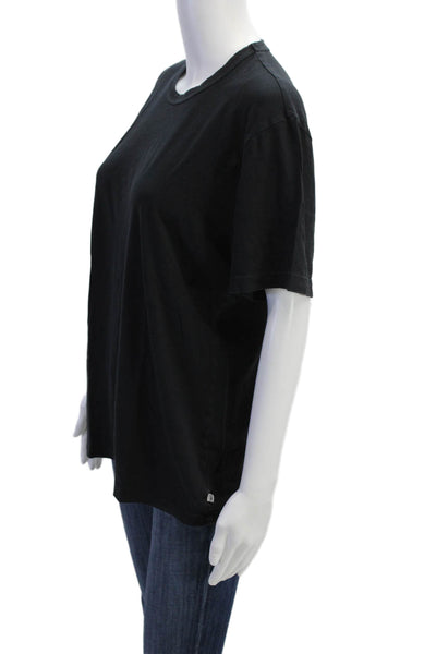 Standard James Perse Women Black Cotton T-Shirt Size 1