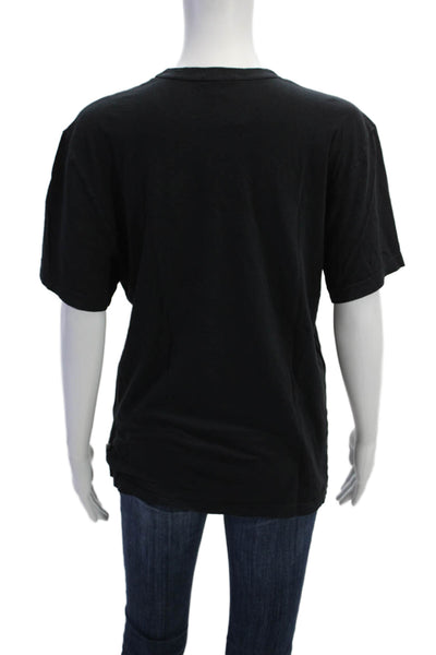 Standard James Perse Women Black Cotton T-Shirt Size 1