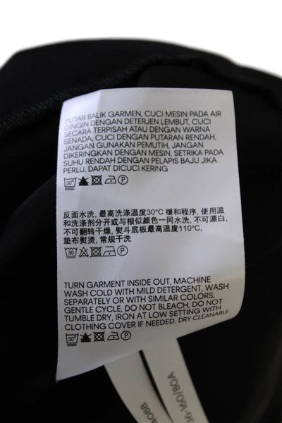 Calvin Klein Women Black Mock Neck 3/4 Sleeve Blouse Size S