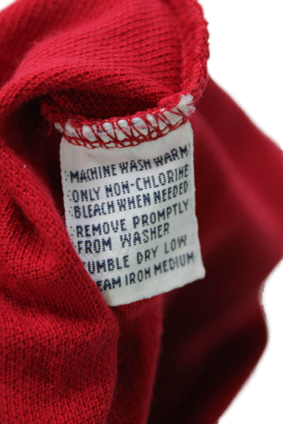 Polo Ralph Lauren Men Red Cotton Animal Print Polo Short Sleeve Size XL