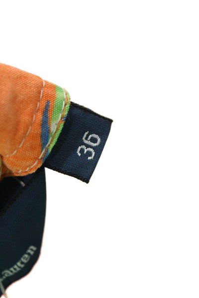 Polo Ralph Lauren Men Bermuda Orange Floral Cotton Drawstring Size 36