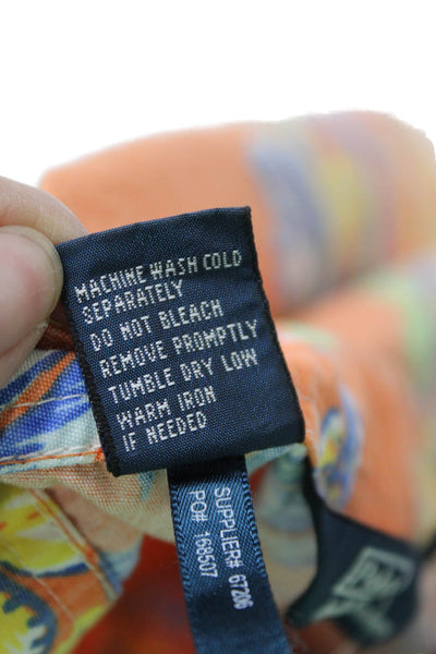Polo Ralph Lauren Men Bermuda Orange Floral Cotton Drawstring Size 36