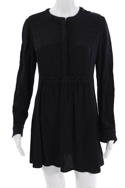 Club Monaco Womens Black Long Sleeve Shirt Dress Size 0