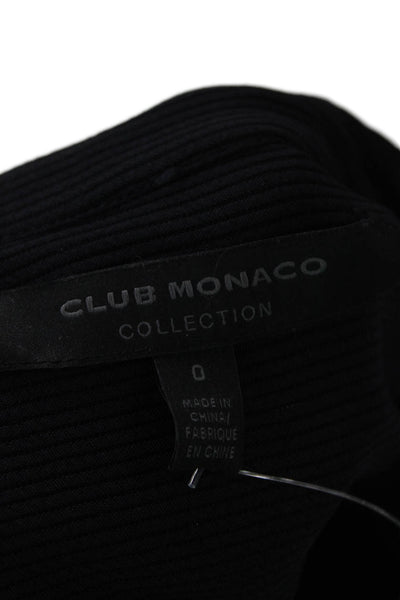Club Monaco Womens Black Long Sleeve Shirt Dress Size 0
