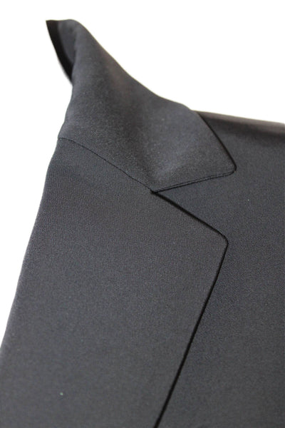 Antonio Melani Women Classic Black Collared Button Blazer Long Sleeve Size 4