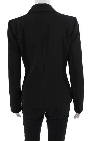 Antonio Melani Women Classic Black Collared Button Blazer Long Sleeve Size 4