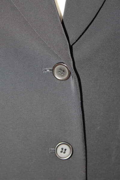 Antonio Melani Women Classic Black Collared Button Blazer Long Sleeve Size 4