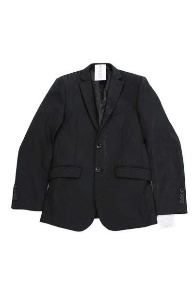 Marks & Spencer Mens Classic Black Collared Button Blazer 100% Asetad Size 46