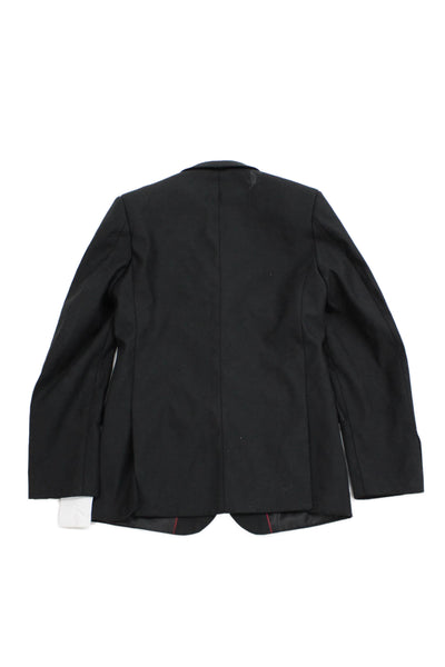 Marks & Spencer Mens Classic Black Collared Button Blazer 100% Asetad Size 46