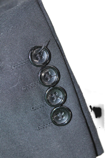 Marks & Spencer Mens Classic Black Collared Button Blazer 100% Asetad Size 46