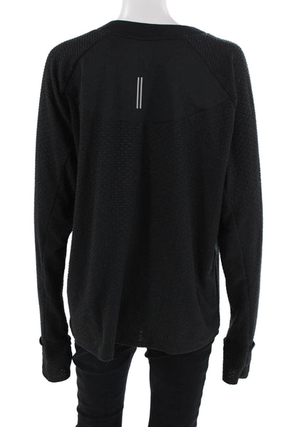 Nike Unisex Pullover Sweatshirt Black Crew Neck Long Sleeve Size L