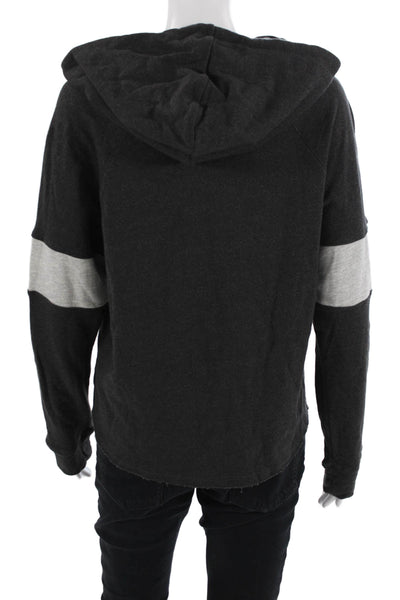 Sundry Women Pullover Hoodie Dark Gray Long Sleeve Cotton Rayon Size 2