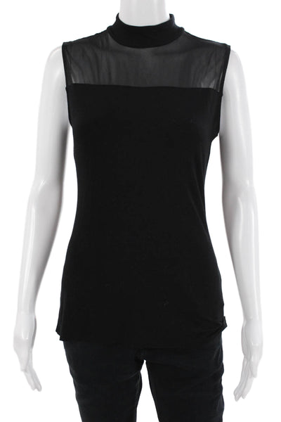Bailey 44 Womens Mock Neck Sleeveless Tank Black Gothic Rayon-Spandex Size M