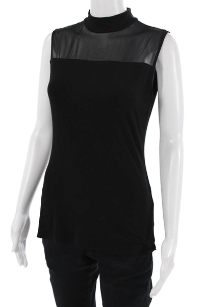 Bailey 44 Womens Mock Neck Sleeveless Tank Black Gothic Rayon-Spandex Size M