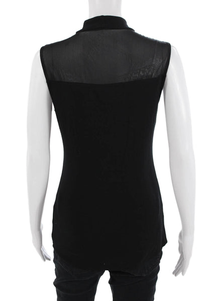 Bailey 44 Womens Mock Neck Sleeveless Tank Black Gothic Rayon-Spandex Size M