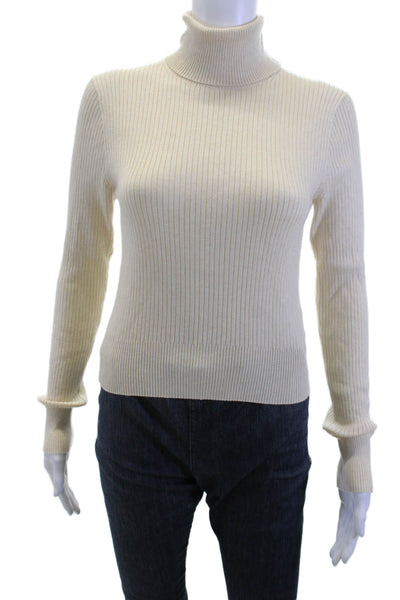J Crew Womens Turtleneck Pullover Sweater Beige Size S