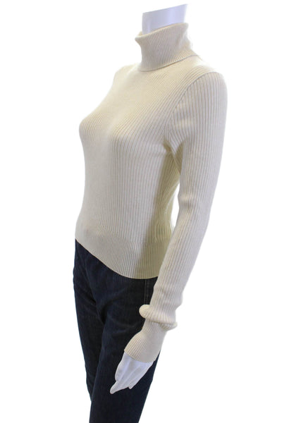 J Crew Womens Turtleneck Pullover Sweater Beige Size S