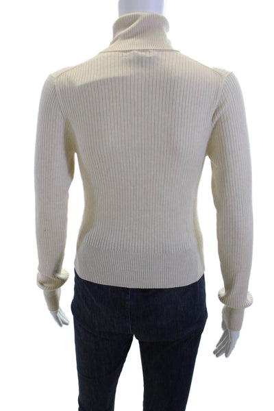 J Crew Womens Turtleneck Pullover Sweater Beige Size S
