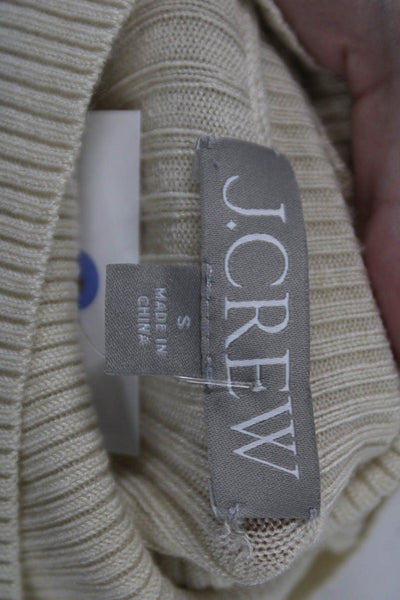 J Crew Womens Turtleneck Pullover Sweater Beige Size S