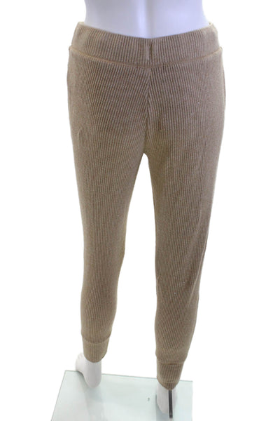 J Crew Women Striped Beige Jogger Pants Drawstring Size XS