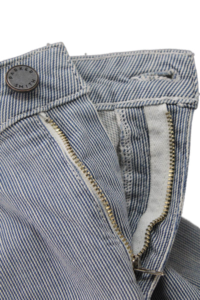 Parker Smith, Women Ankle Cropped Striped Gray Jeans Size 8