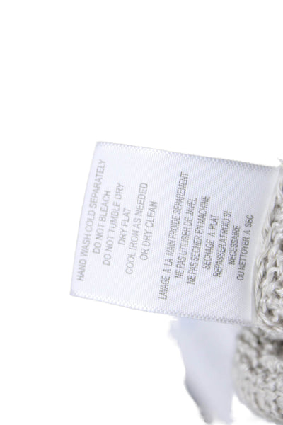 Joie Women Pullover Sweater Beige 100% Linen Crew Neck Long Sleeve Size S