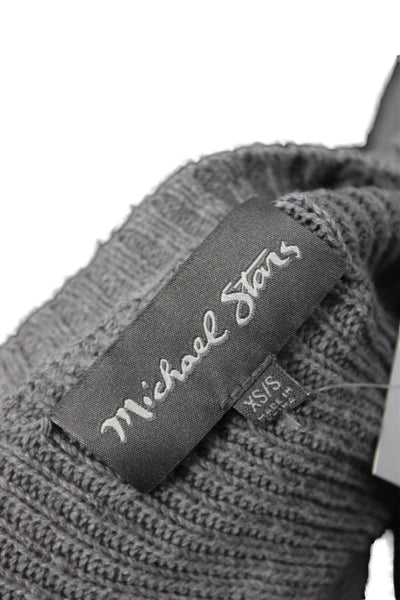 Michael Stars Women Pullover Sweater Gray Cotton Crewneck Longsleeve Size S