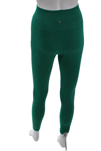 Spiritual Gangster Women Ankle Jeggings Green Size XS