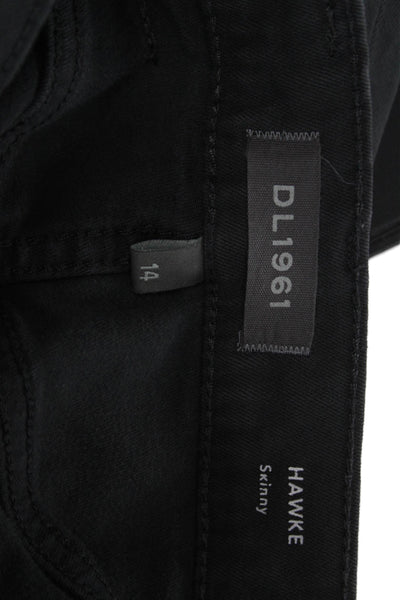 DL1961 Childrens Girls Hawke Skinny Leg Jeans Grey Cotton Size 14