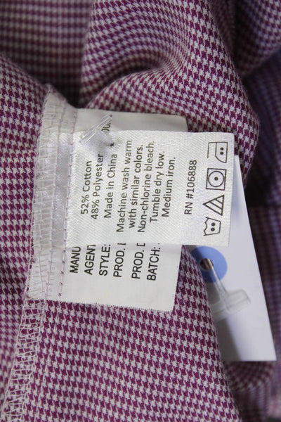 Appaman Childrens Boys Houndstooth Print Dress Shirt Red Cotton Size 14